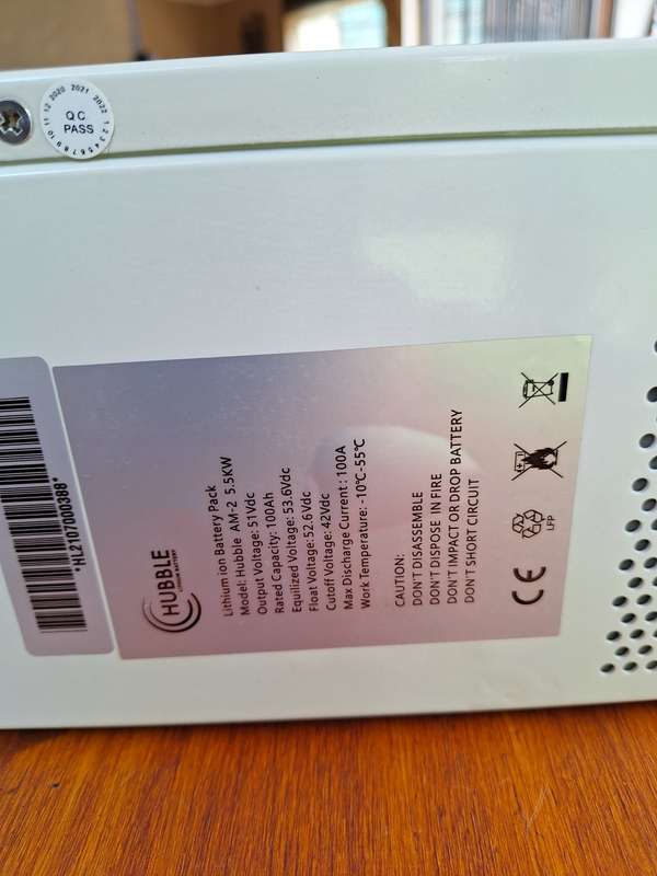 HUBBLE AM-2 5.5KW 100AH BACK UP BATTERY